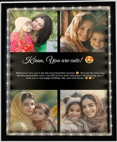 4 Pics LED Photo Frame Lamp | Customize Light For Your Room Table