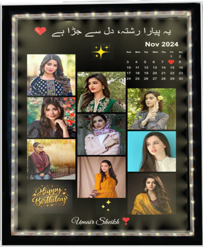 9 Pics LED Photo Frame Lamp | Customize Light For Your Room Table