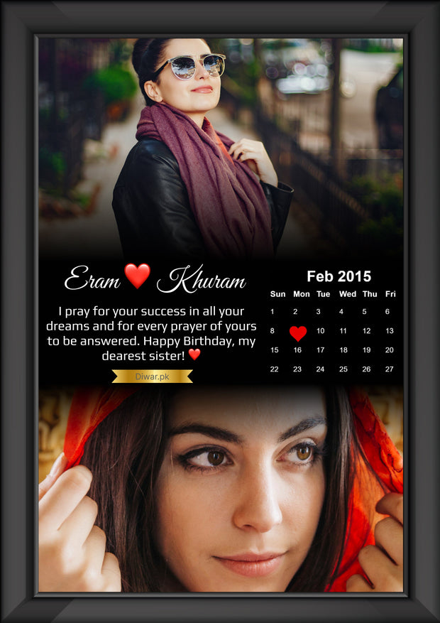 2 Photos Wooden Frame, New Design