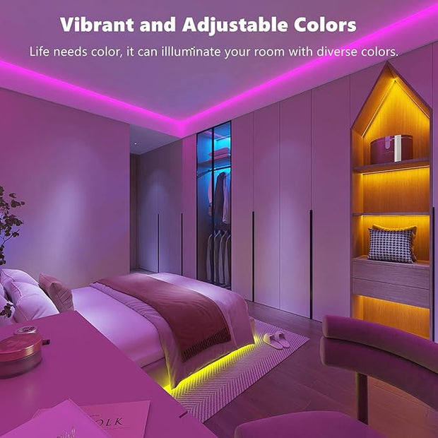 Custom Size RGB Remote Control LED Light Strip | Plug And Decorate Your Room