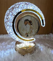 Crystal Half Moon Photo Lamp | Best Gifts For Wedding, Anniversary, Wife Gifts
