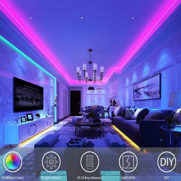 Custom Size RGB Remote Control LED Light Strip | Plug And Decorate Your Room